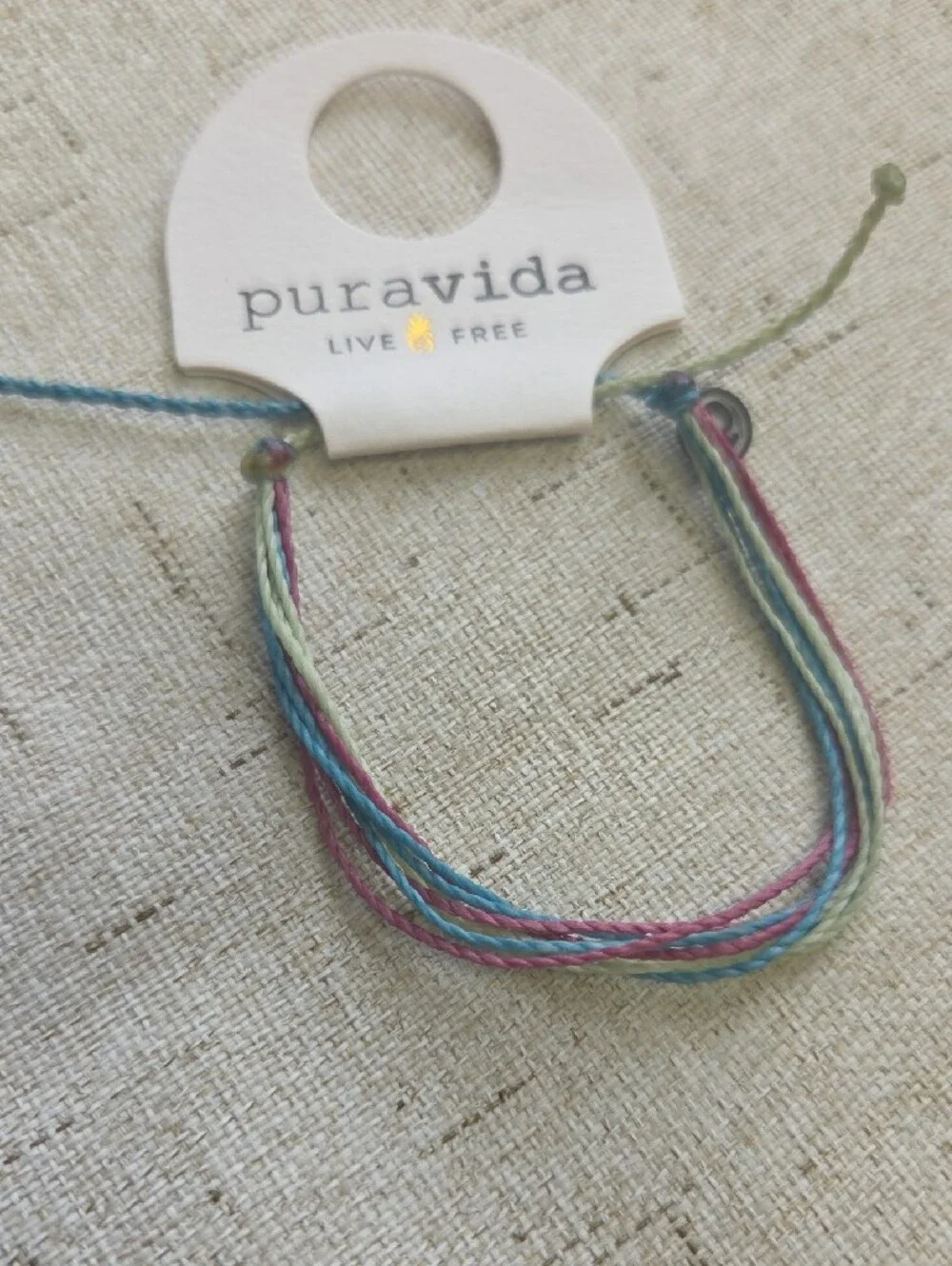 Pura Vida Kids Pastel Multi-String Bracelet in Blue Pink Green